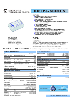 DR1P5-05D12 Datasheet PDF Power Mate Technology