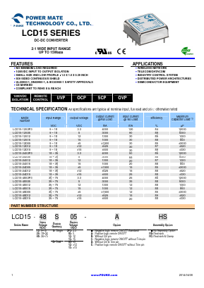 LCD15-12S15 Datasheet PDF Power Mate Technology