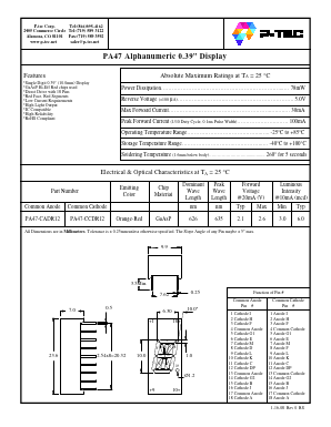 PA47-CADR12 Datasheet PDF P-tec Corporation