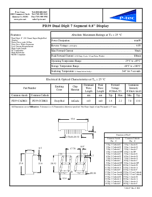 PD39-CCDR21 Datasheet PDF P-tec Corporation