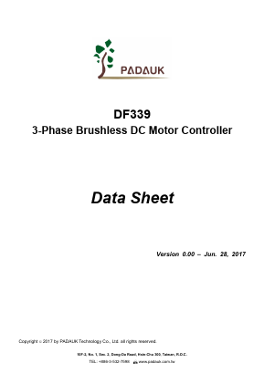 DF339 Datasheet PDF PADAUK Technology.