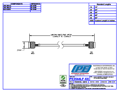 PE3544LF-XX Datasheet PDF Pasternack Enterprises, Inc.