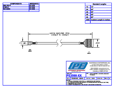 PE3568-XX Datasheet PDF Pasternack Enterprises, Inc.