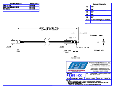 PE3591-XX Datasheet PDF Pasternack Enterprises, Inc.