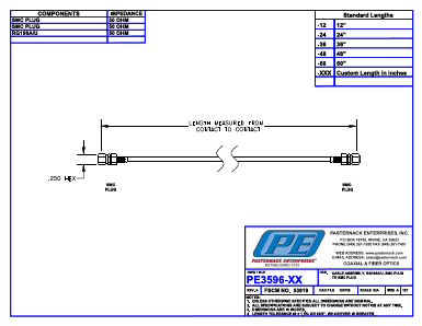 PE3596-XX Datasheet PDF Pasternack Enterprises, Inc.
