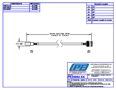 PE35962-36 Datasheet PDF Pasternack Enterprises, Inc.