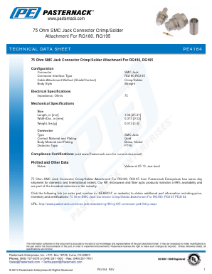 PE4164 Datasheet PDF Pasternack Enterprises, Inc.