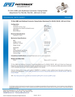 PE4281 Datasheet PDF Pasternack Enterprises, Inc.