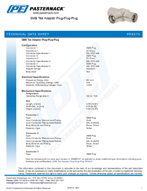 PE9310 Datasheet PDF Pasternack Enterprises, Inc.