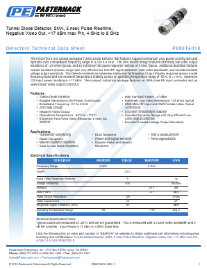 PE80T6018 Datasheet PDF Pasternack Enterprises, Inc.