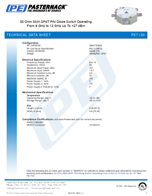 PE7130 Datasheet PDF Pasternack Enterprises, Inc.