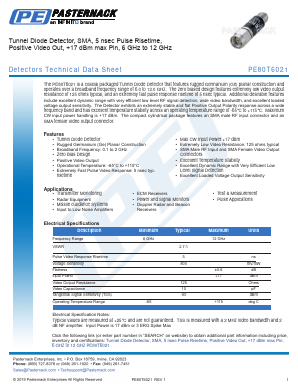 PE80T6021 Datasheet PDF Pasternack Enterprises, Inc.