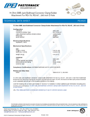 PE4925 Datasheet PDF Pasternack Enterprises, Inc.