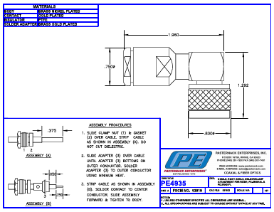 PE4935 Datasheet PDF Pasternack Enterprises, Inc.