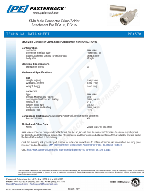 PE4578 Datasheet PDF Pasternack Enterprises, Inc.