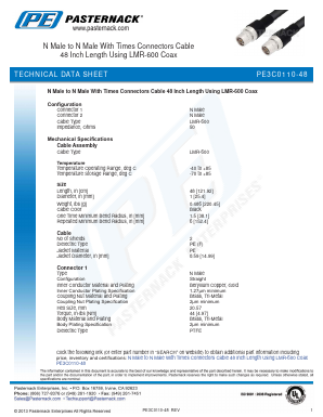 PE3C0110-48 Datasheet PDF Pasternack Enterprises, Inc.