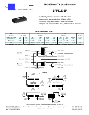 EPF8183SP Datasheet PDF PCA ELECTRONICS INC.