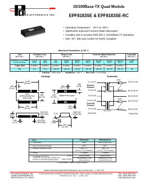 EPF8183SE Datasheet PDF PCA ELECTRONICS INC.