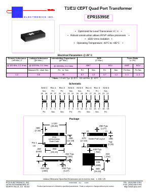 EPR1539SE Datasheet PDF PCA ELECTRONICS INC.