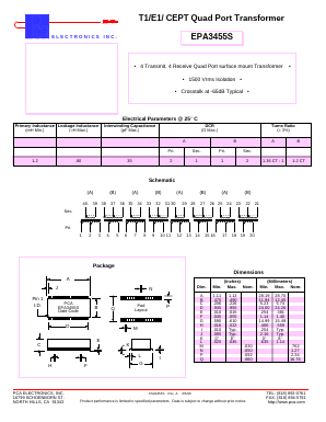 EPA3455S Datasheet PDF PCA ELECTRONICS INC.
