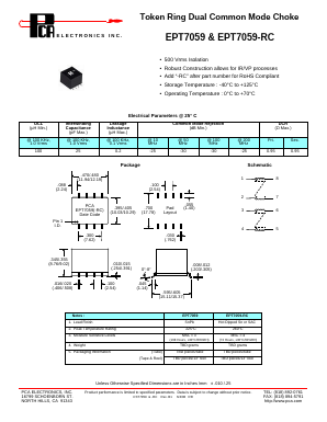 EPT7059 Datasheet PDF PCA ELECTRONICS INC.