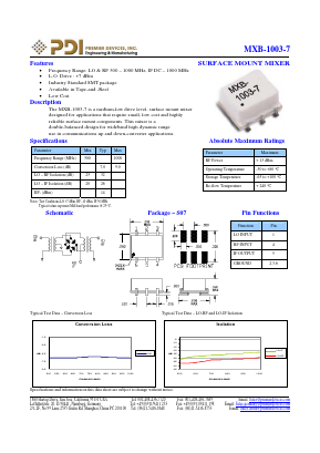 MXB-1003-7 Datasheet PDF PREMIER DEVICES, INC.