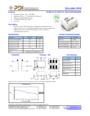 XFA-0301-3WH Datasheet PDF PREMIER DEVICES, INC.