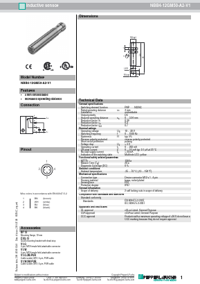 NBB4-12GM50-A2-V1 Datasheet PDF Pepperl+Fuchs Inc.