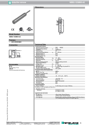 NBB2-12GM60-A2 Datasheet PDF Pepperl+Fuchs Inc.