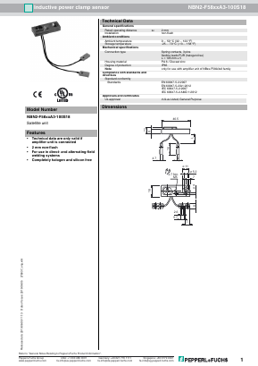 NBN2-F58XXA3-100S18 Datasheet PDF Pepperl+Fuchs Inc.