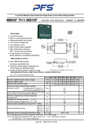 MB05F Datasheet PDF Shenzhen Ping Sheng Electronics Co., Ltd.