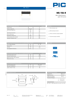 MS-104-3 Datasheet PDF PIC GmbH