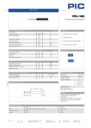 PRX-1500 Datasheet PDF PIC GmbH