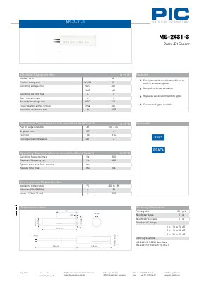 MS-2431-3 Datasheet PDF PIC GmbH