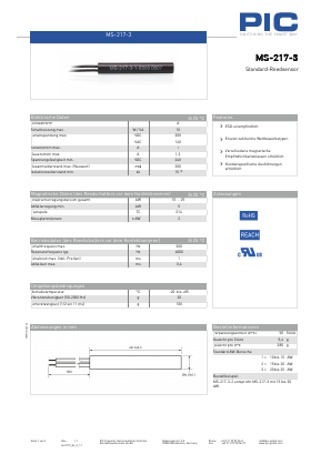 MS-217-3-3 Datasheet PDF PIC GmbH