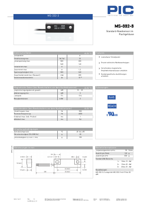 MS-332-3 Datasheet PDF PIC GmbH