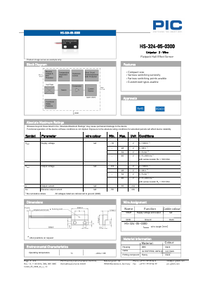 HS-324-05-0300 Datasheet PDF PIC GmbH