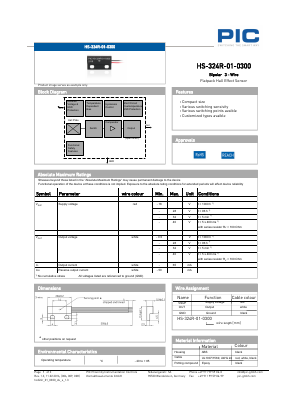 HS-324R-01-0300 Datasheet PDF PIC GmbH
