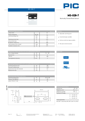 MS-328-7 Datasheet PDF PIC GmbH