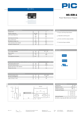 MS-328-6-6 Datasheet PDF PIC GmbH
