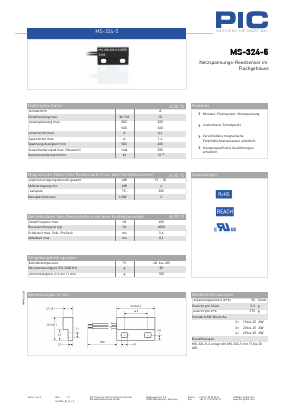 MS-324-5 Datasheet PDF PIC GmbH