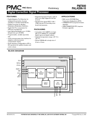 PM7800 Datasheet PDF PMC-Sierra
