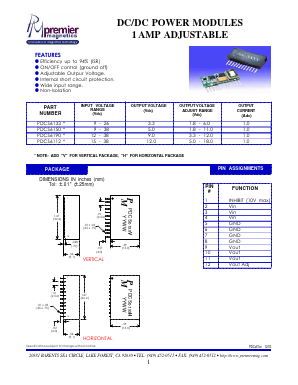PDCS6190V Datasheet PDF Premier Magnetics, Inc.