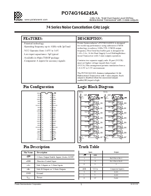 PO74G164245ASU Datasheet PDF Potato Semiconductor Corporation