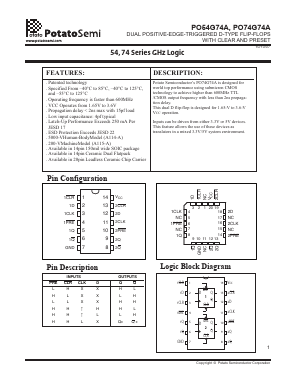 PO54G74AL Datasheet PDF Potato Semiconductor Corporation