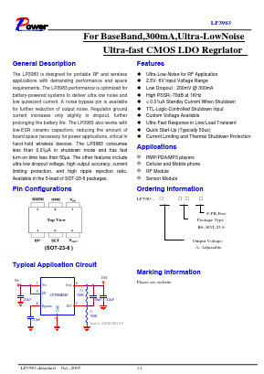 LP3983-AB6F Datasheet PDF Lowpower Semiconductor inc