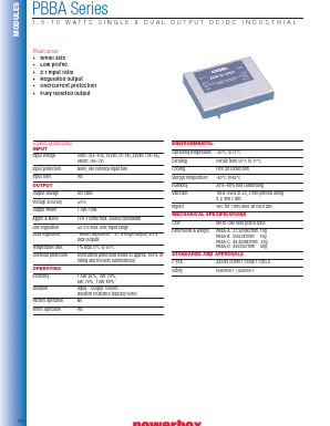 PBBA-05D12B Datasheet PDF Powerbox