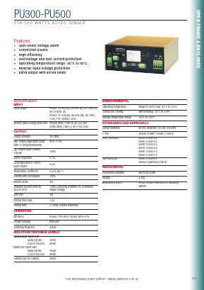 PU300C24 Datasheet PDF Powerbox