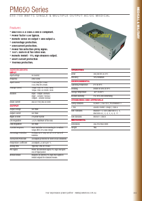 PM650-32 Datasheet PDF Powerbox