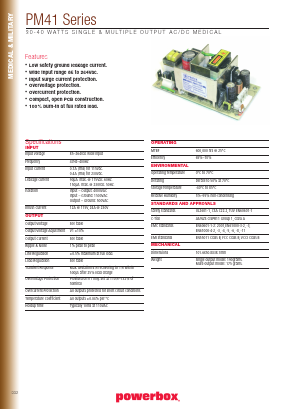 PM41-15A Datasheet PDF Powerbox